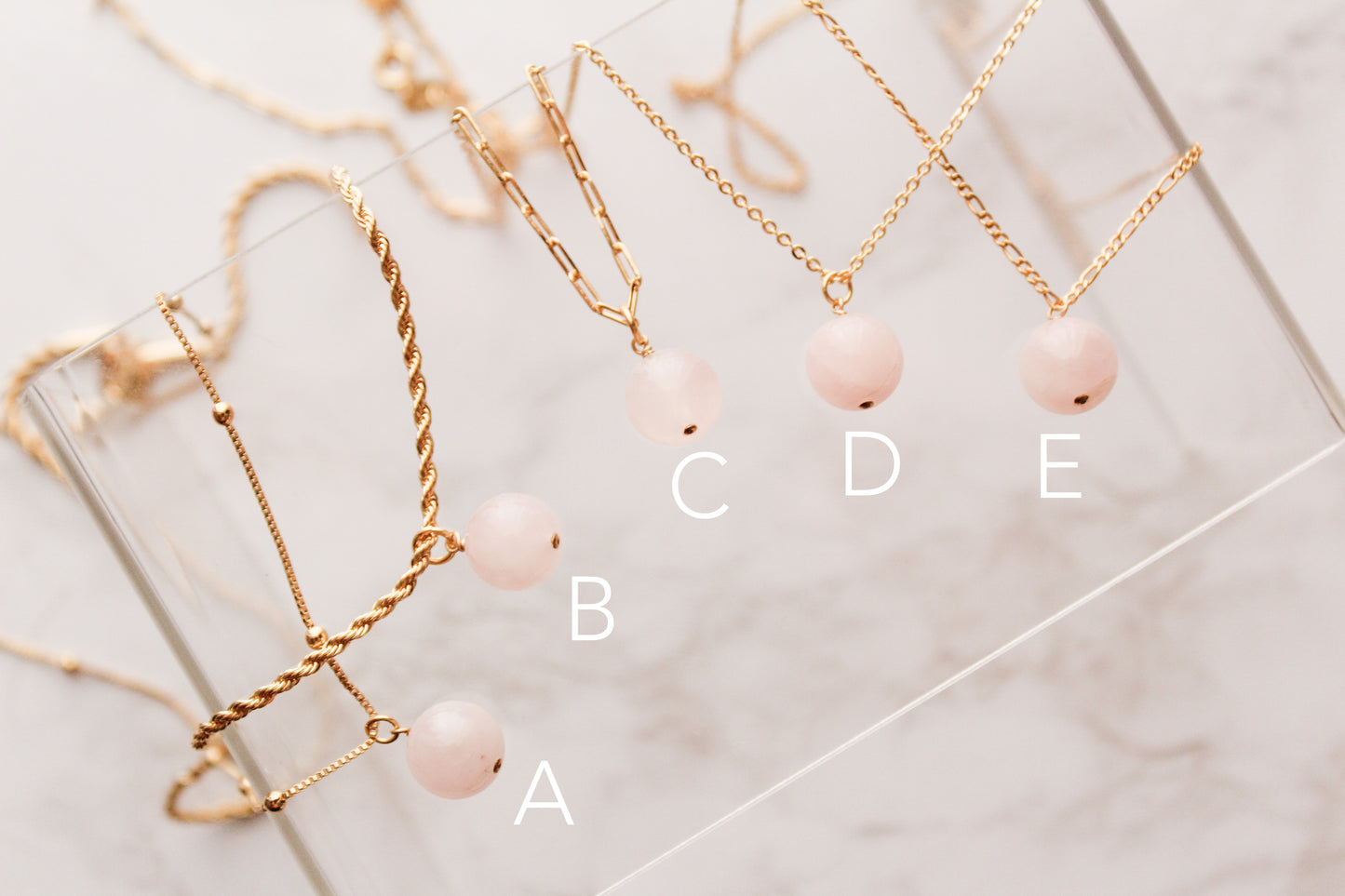 Rose Quartz Pendant Necklace