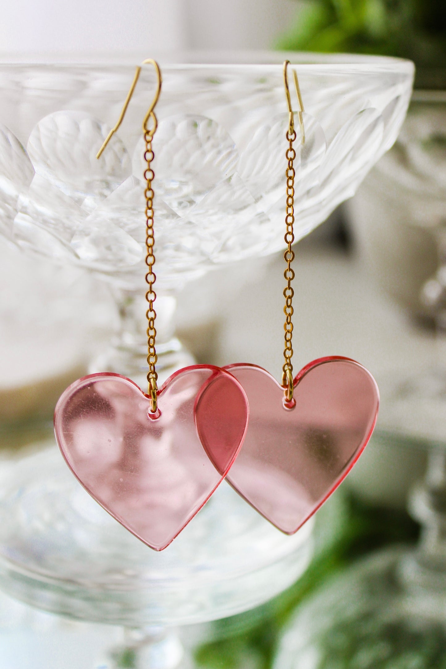 Pink Heart Earrings