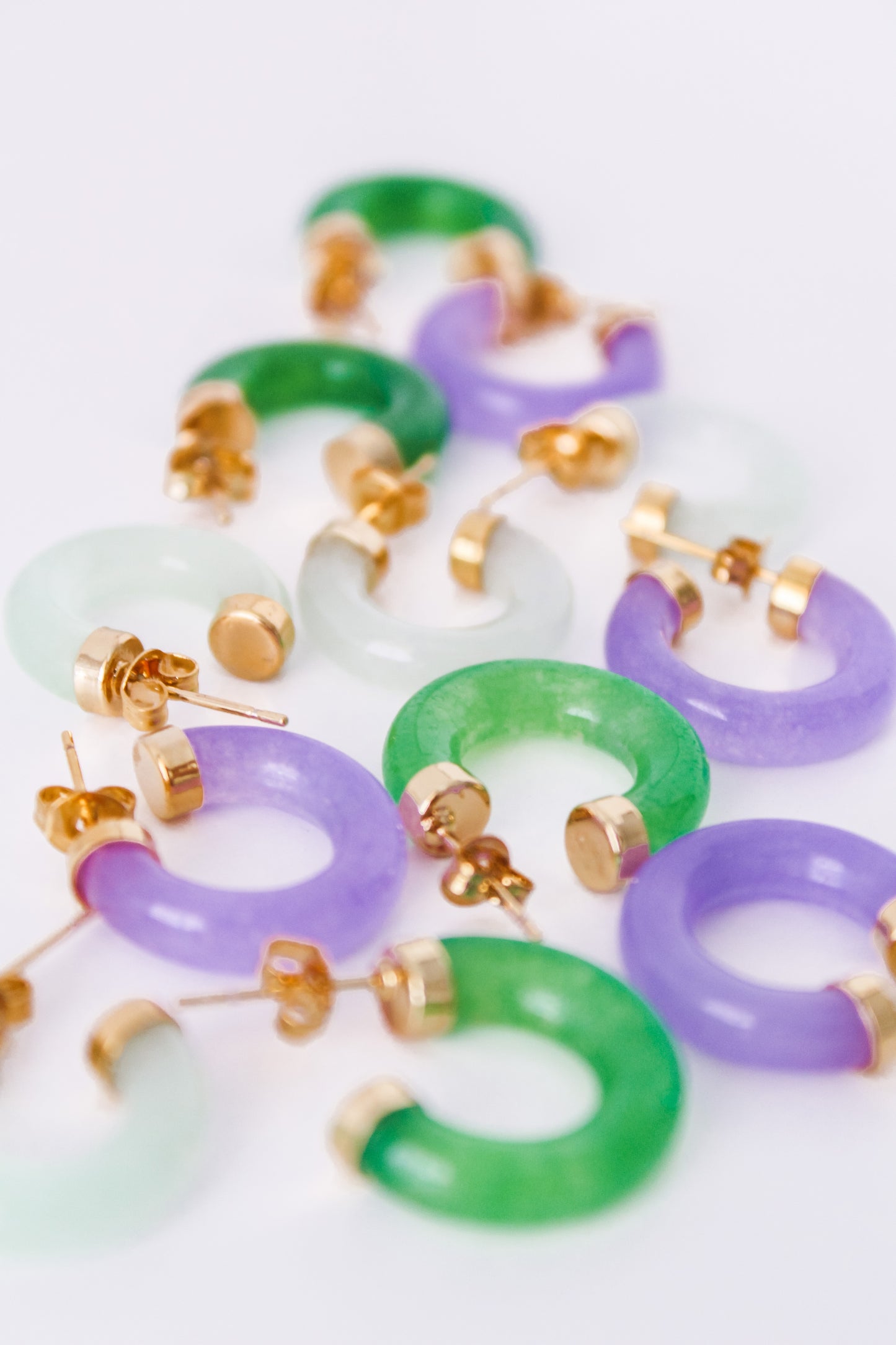 Jade Hoop Earrings