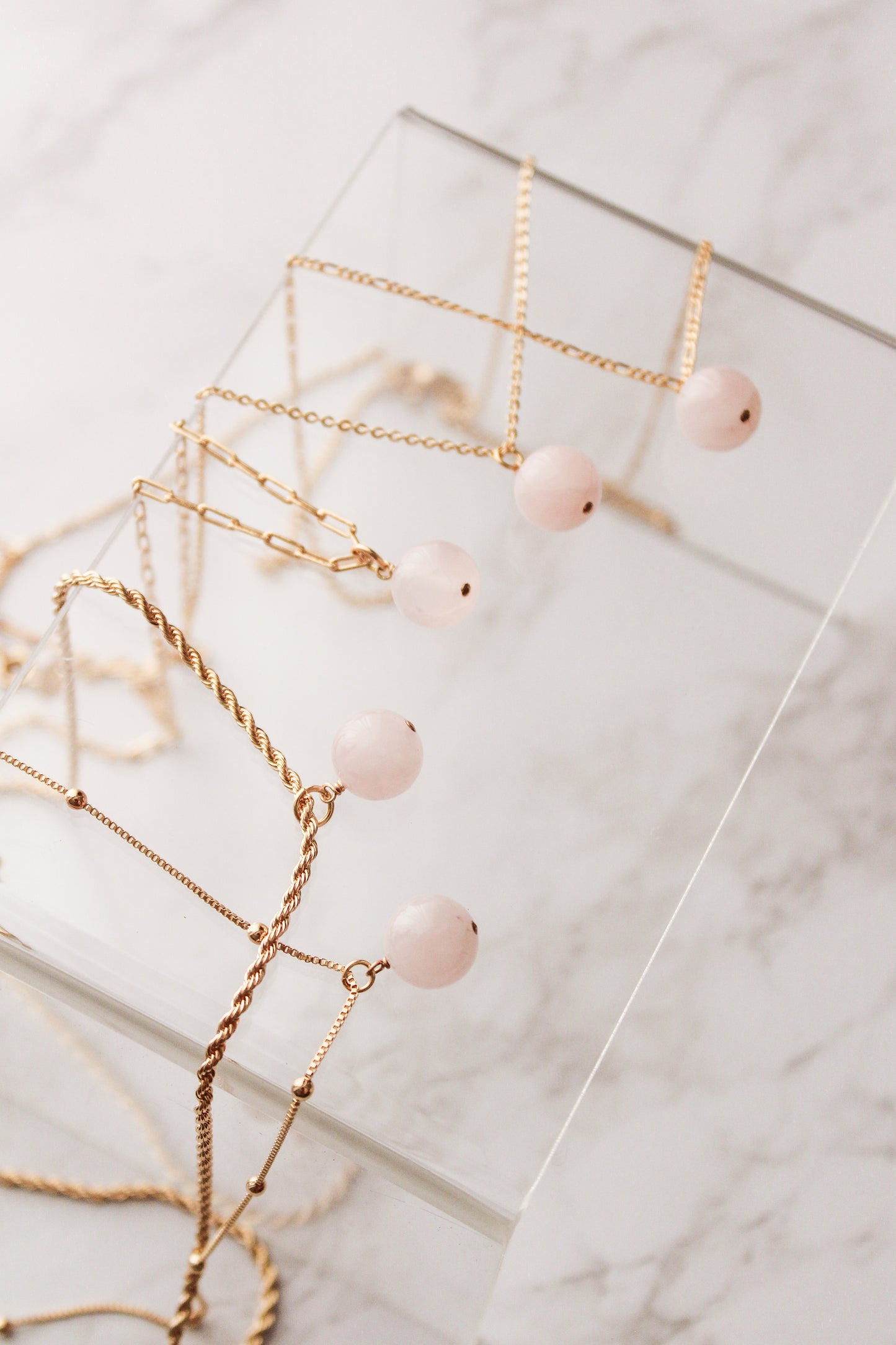 Rose Quartz Pendant Necklace