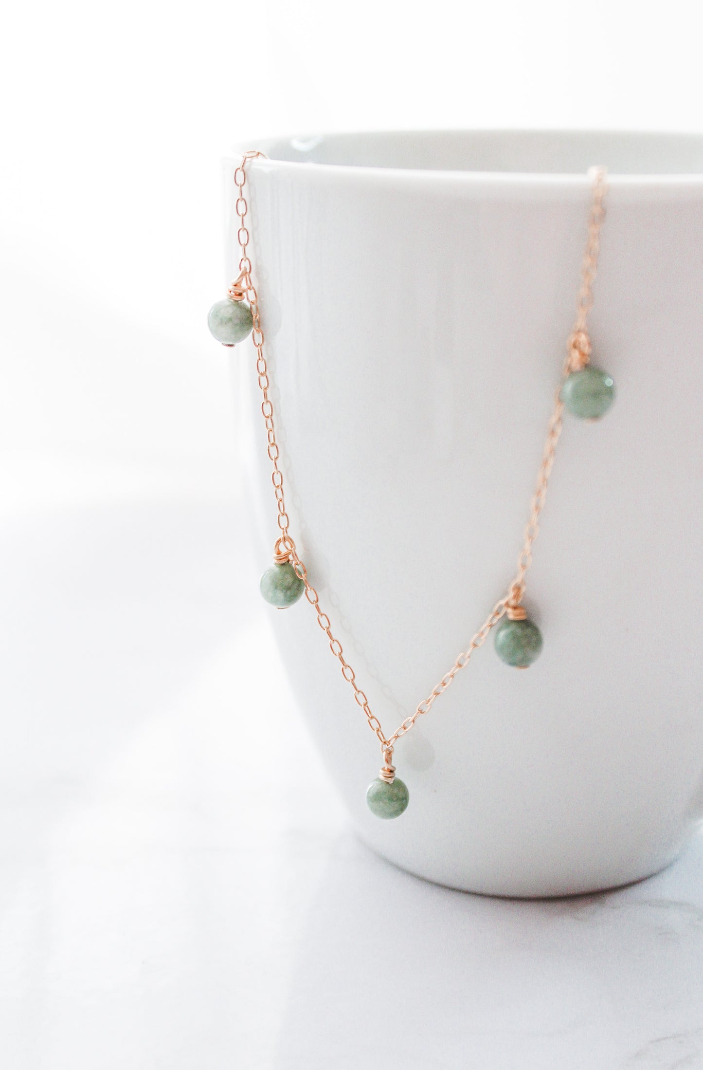 Jade Droplet Choker