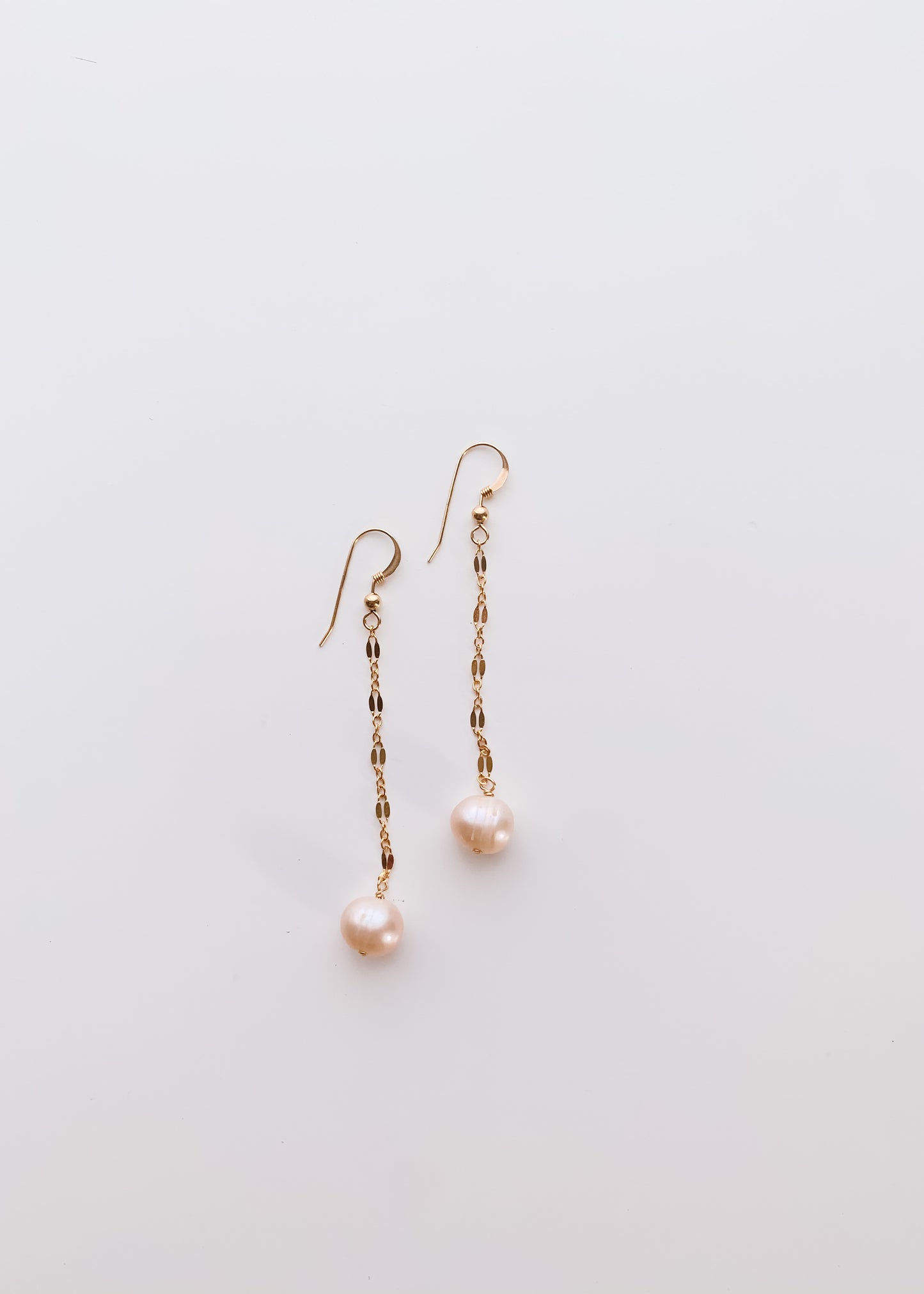 Pink Pearl Drop Earrings