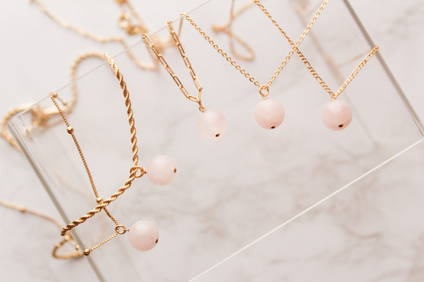 Rose Quartz Pendant Necklace