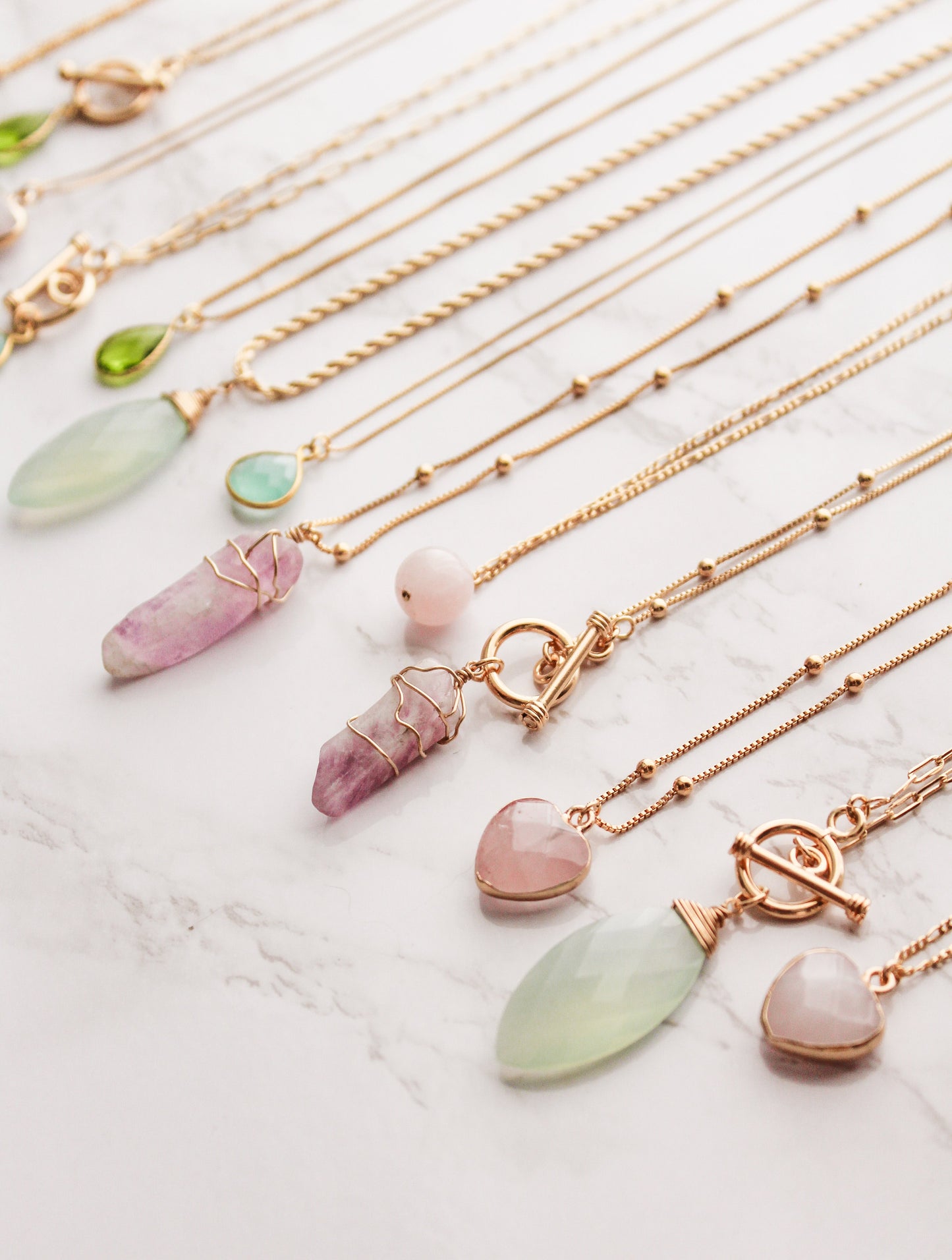 Rose Quartz Heart Necklace