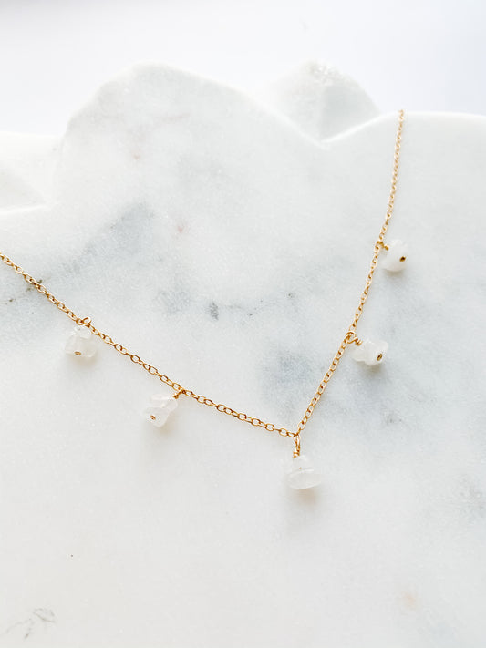 Moonstone Droplet Necklace