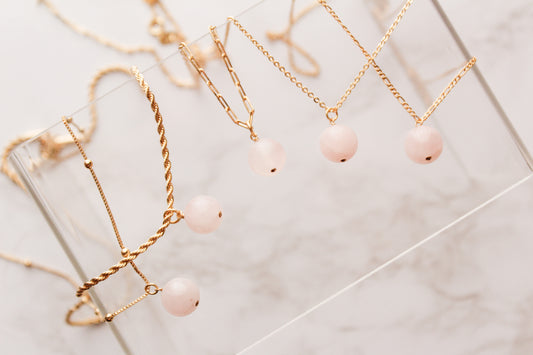 Rose Quartz Pendant Necklace