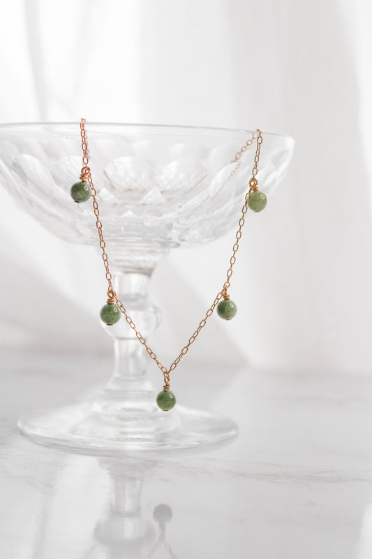 Jade Droplet Choker
