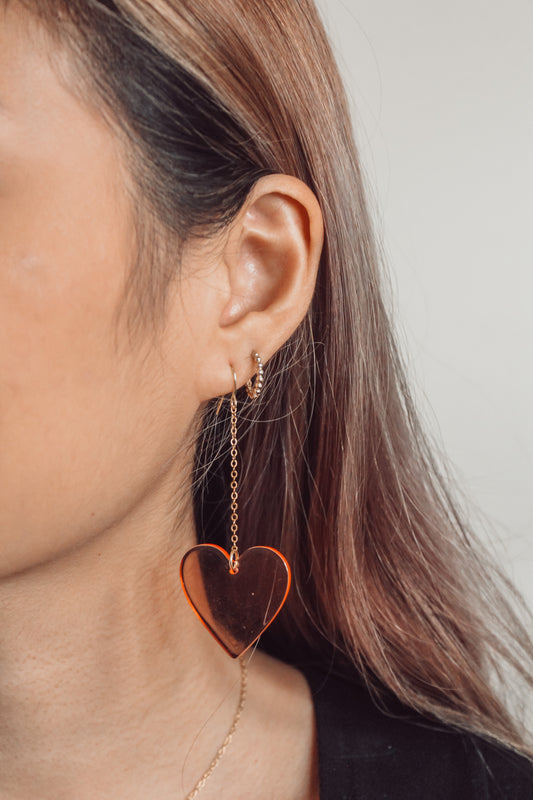 Pink Heart Earrings